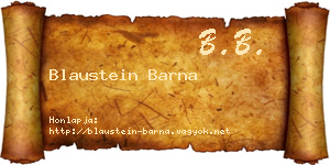Blaustein Barna névjegykártya